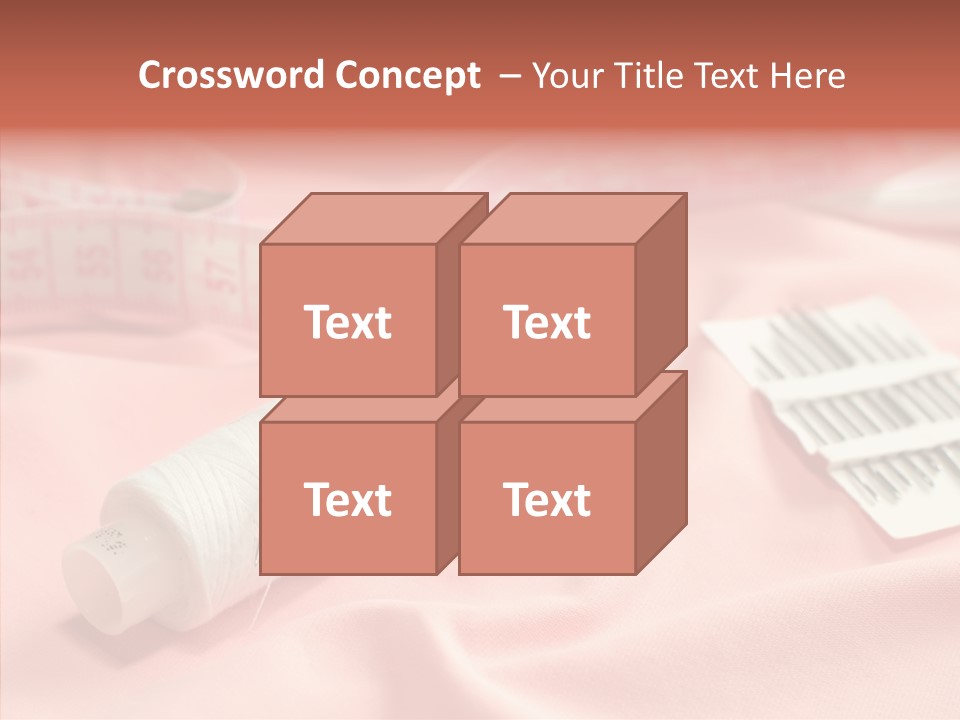 Button Silk Sew PowerPoint Template