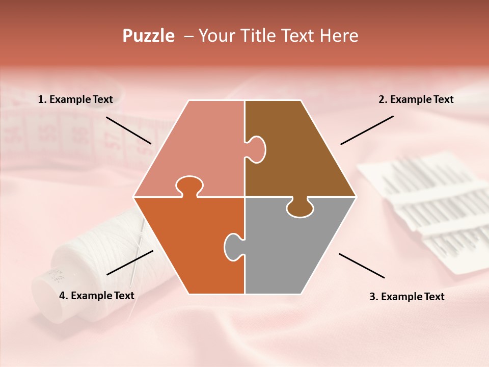 Button Silk Sew PowerPoint Template