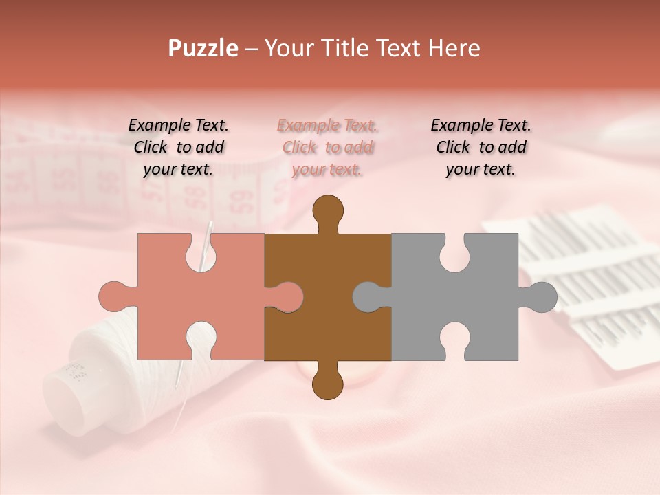 Button Silk Sew PowerPoint Template