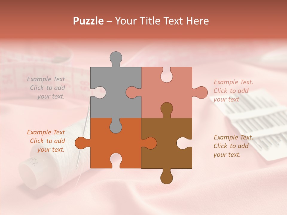 Button Silk Sew PowerPoint Template