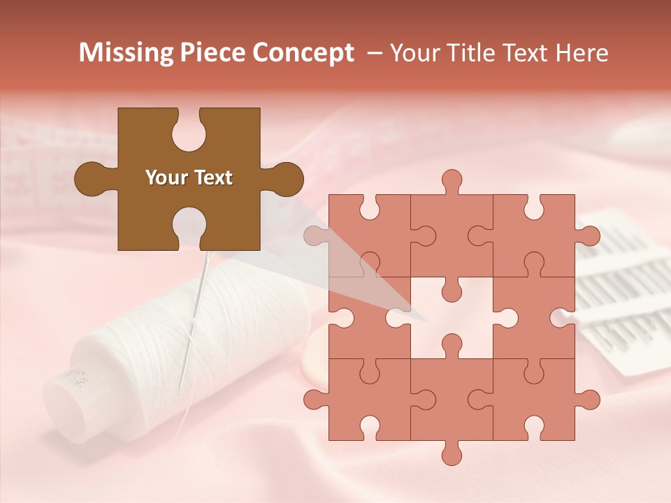 Button Silk Sew PowerPoint Template