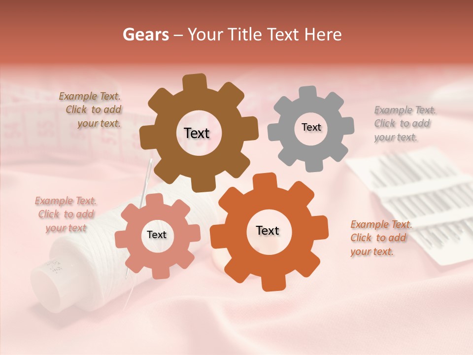 Button Silk Sew PowerPoint Template