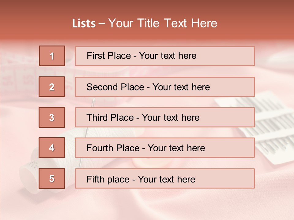 Button Silk Sew PowerPoint Template