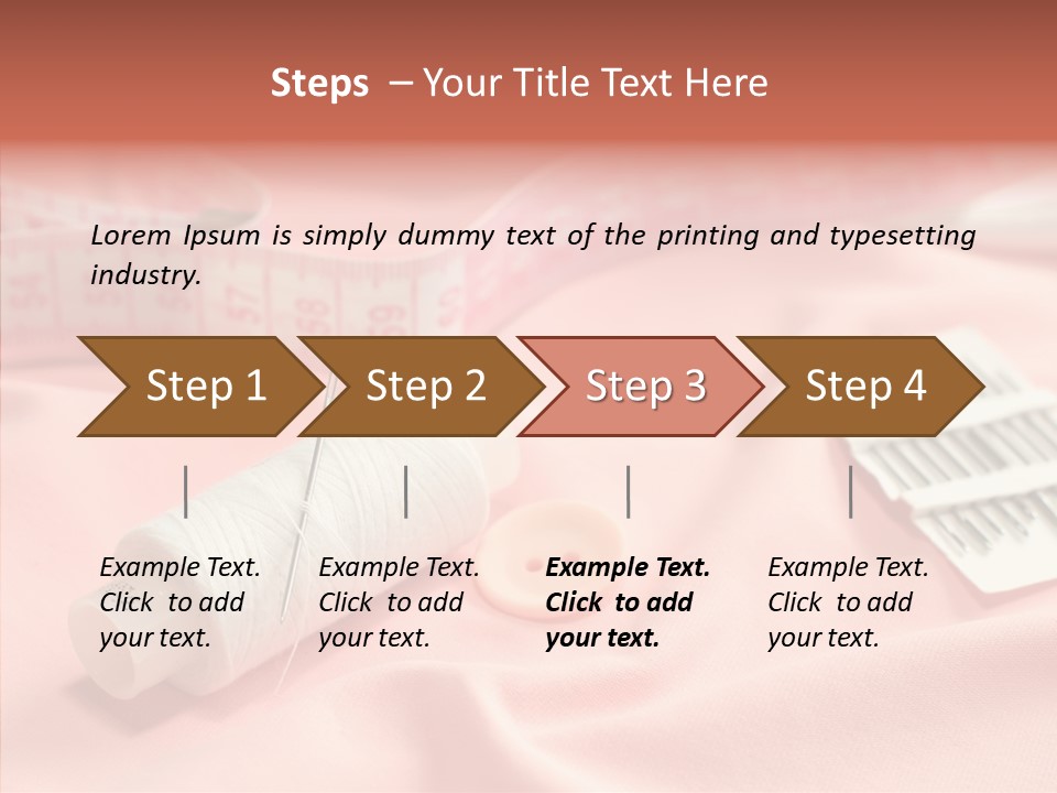 Button Silk Sew PowerPoint Template