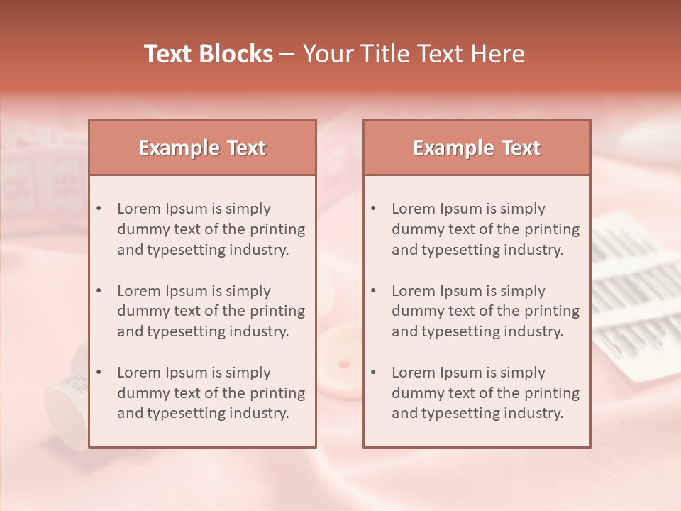 Button Silk Sew PowerPoint Template