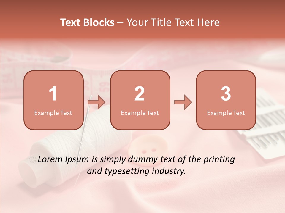 Button Silk Sew PowerPoint Template