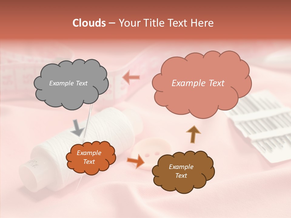 Button Silk Sew PowerPoint Template