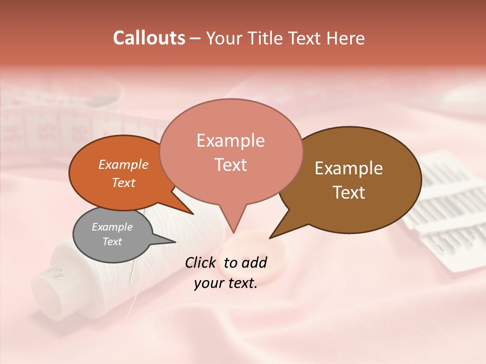 Button Silk Sew PowerPoint Template