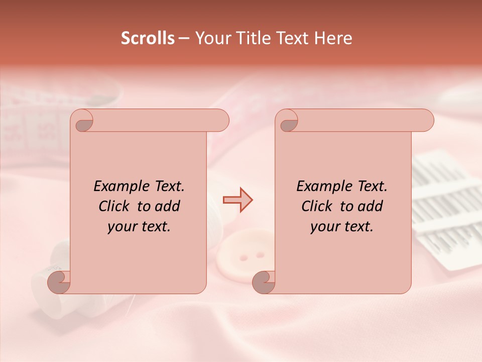 Button Silk Sew PowerPoint Template