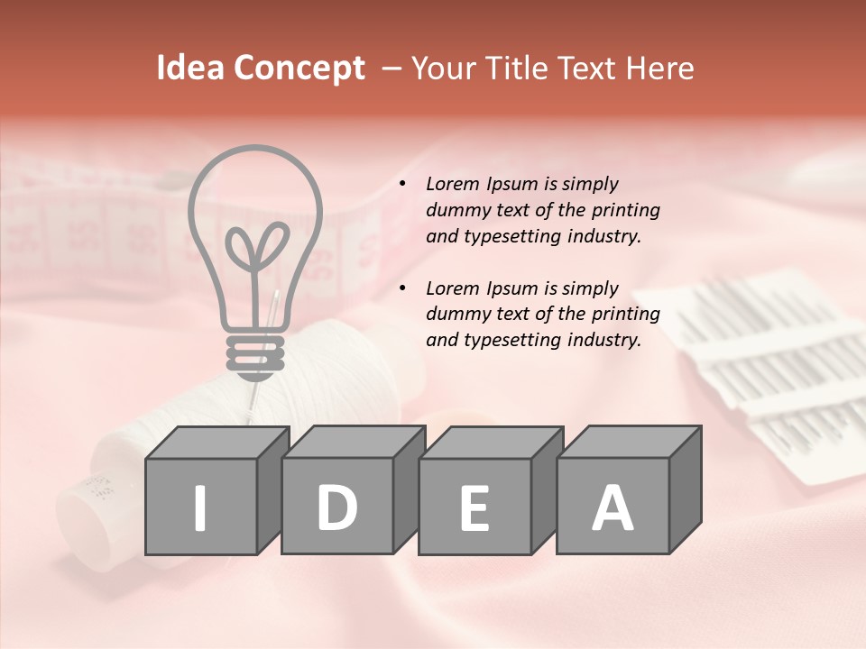 Button Silk Sew PowerPoint Template