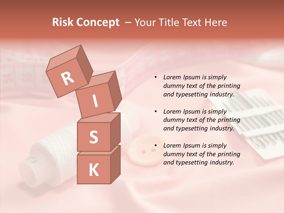 Button Silk Sew PowerPoint Template