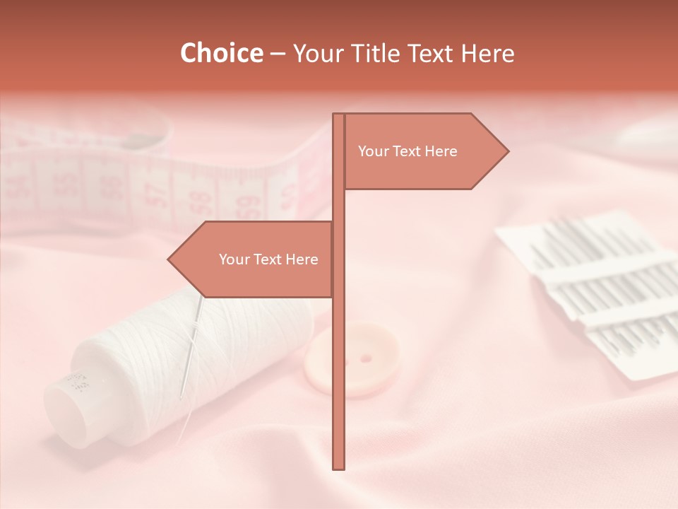 Button Silk Sew PowerPoint Template