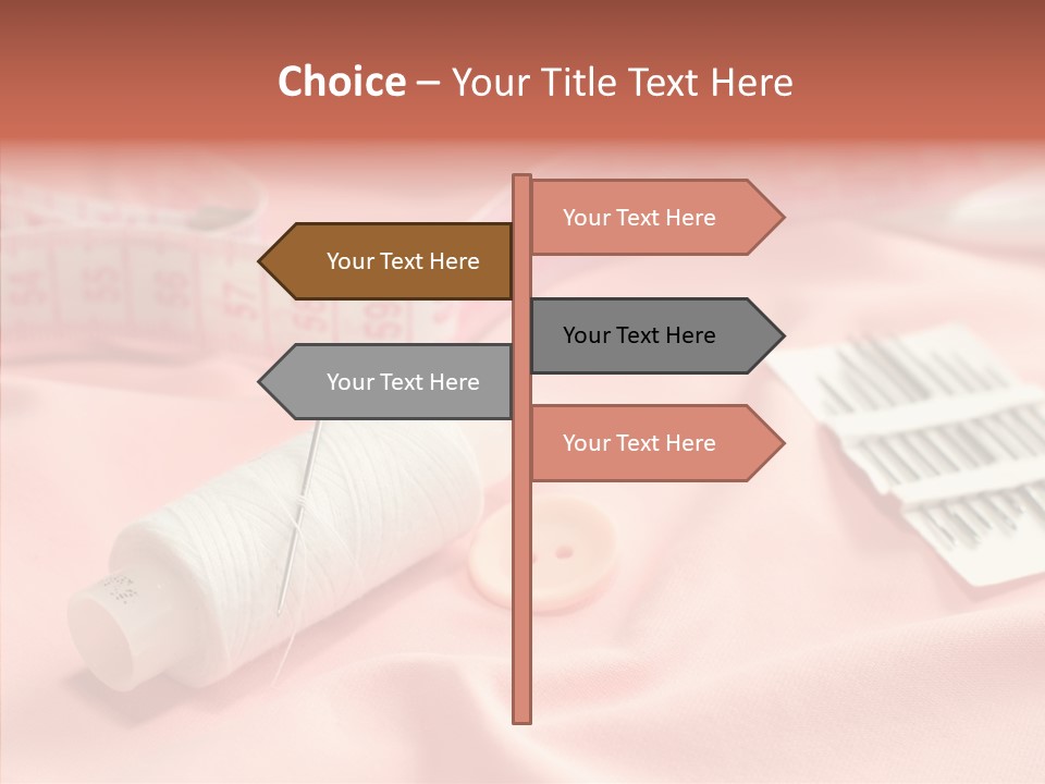Button Silk Sew PowerPoint Template