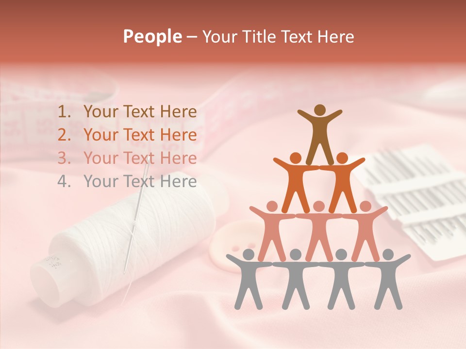 Button Silk Sew PowerPoint Template