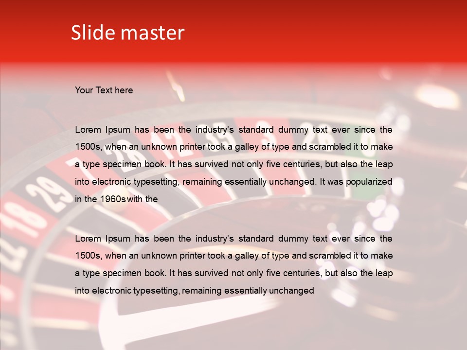 Success Spinning Vegas PowerPoint Template