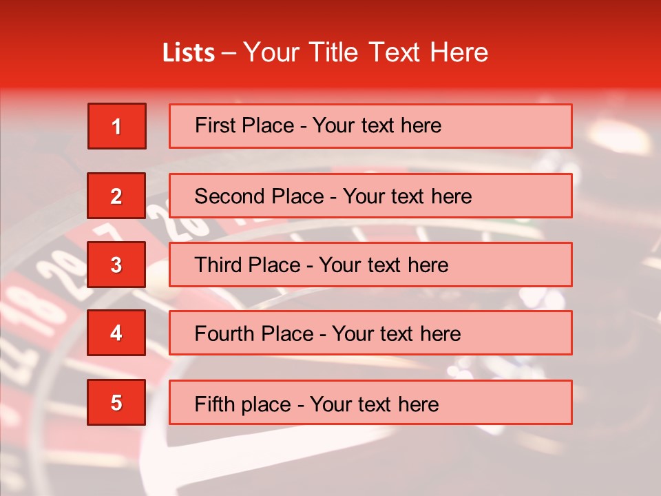 Success Spinning Vegas PowerPoint Template