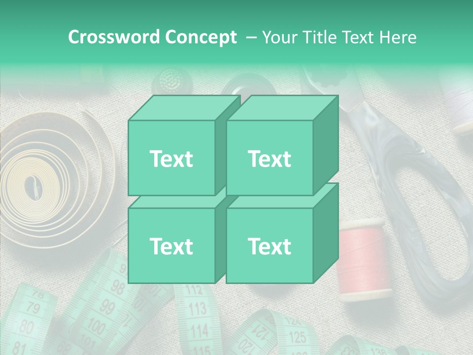 Plastic Tailor Thimble PowerPoint Template