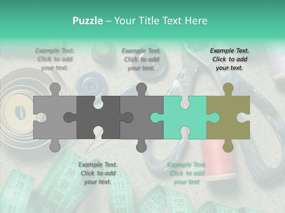 Plastic Tailor Thimble PowerPoint Template