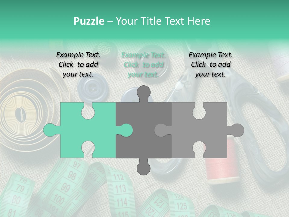 Plastic Tailor Thimble PowerPoint Template