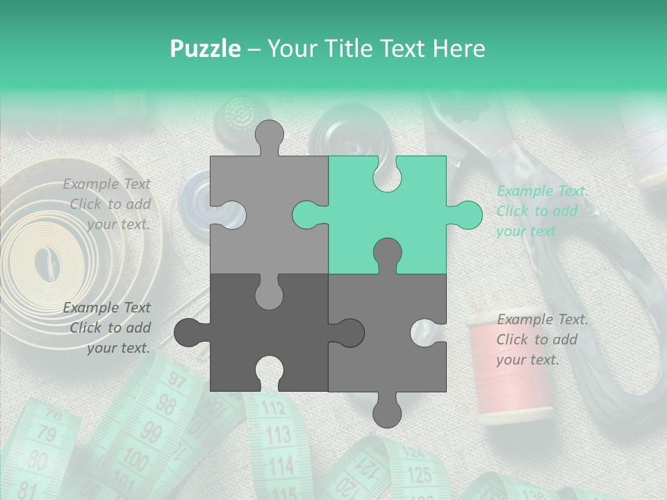 Plastic Tailor Thimble PowerPoint Template