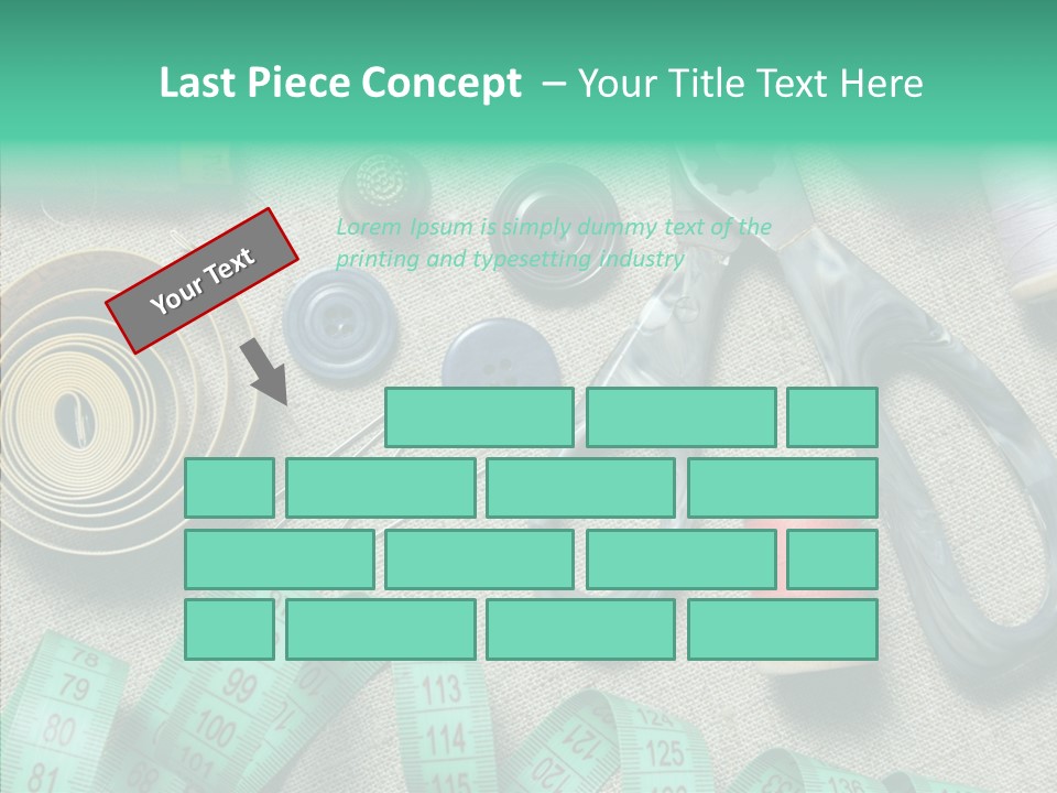 Plastic Tailor Thimble PowerPoint Template