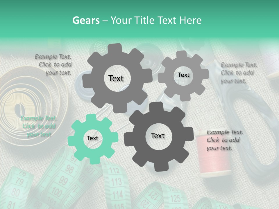 Plastic Tailor Thimble PowerPoint Template