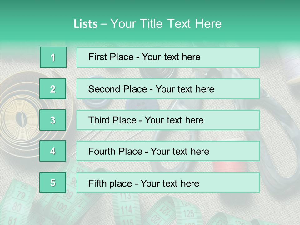 Plastic Tailor Thimble PowerPoint Template