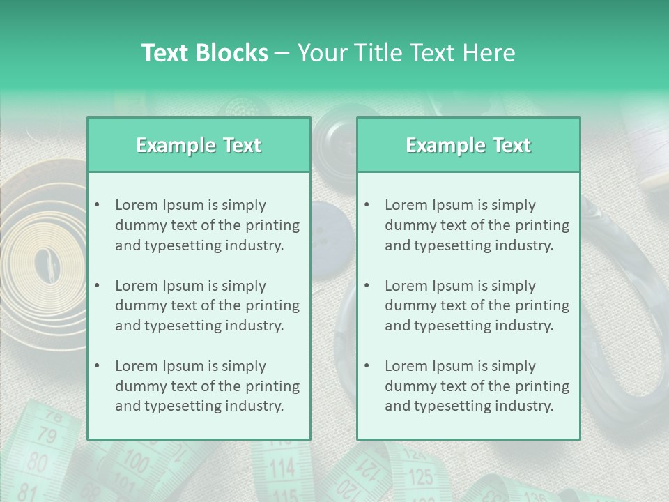 Plastic Tailor Thimble PowerPoint Template