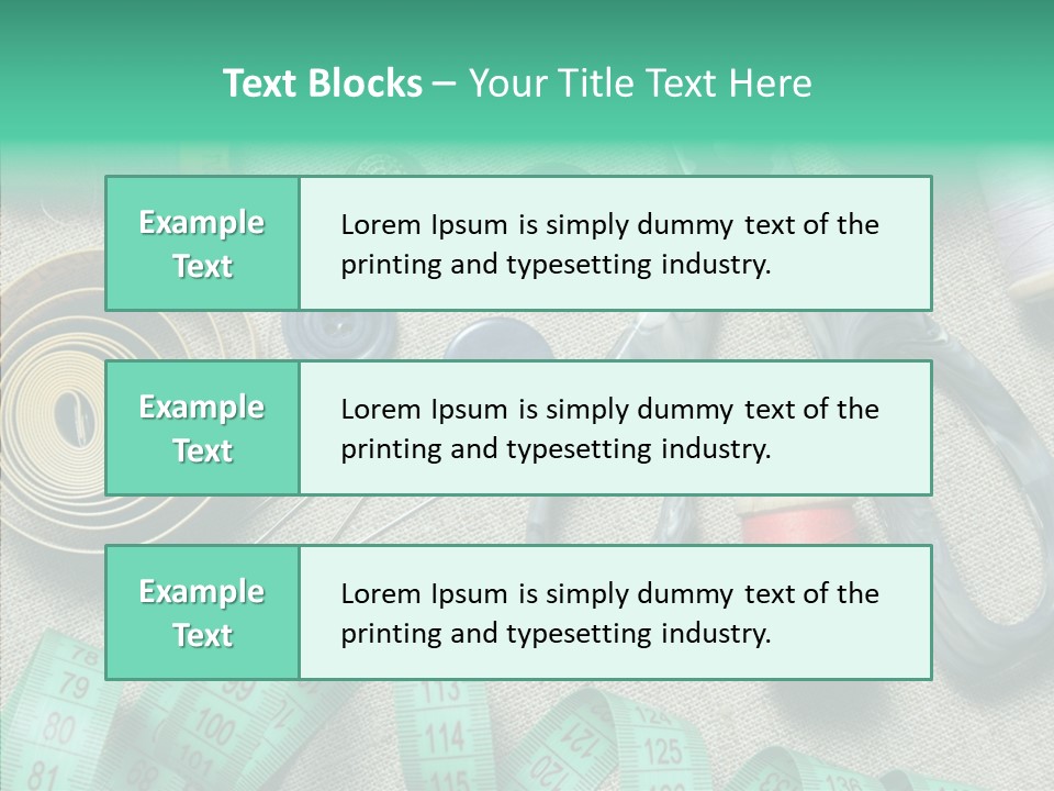 Plastic Tailor Thimble PowerPoint Template
