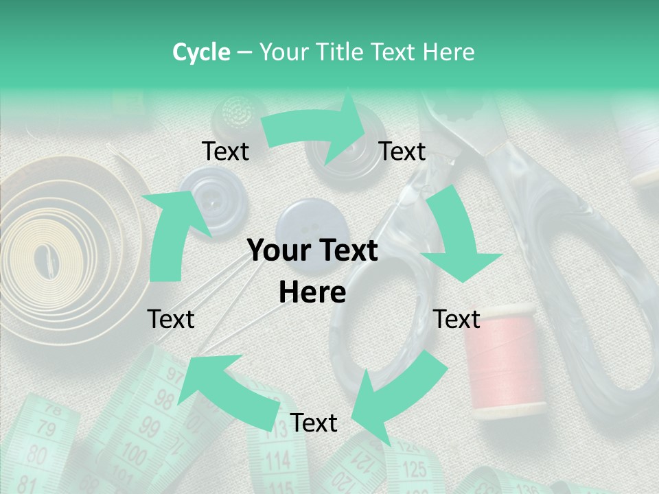 Plastic Tailor Thimble PowerPoint Template