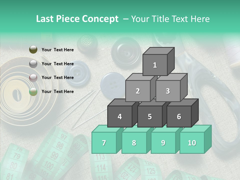 Plastic Tailor Thimble PowerPoint Template