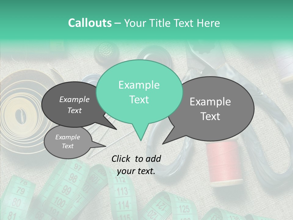 Plastic Tailor Thimble PowerPoint Template