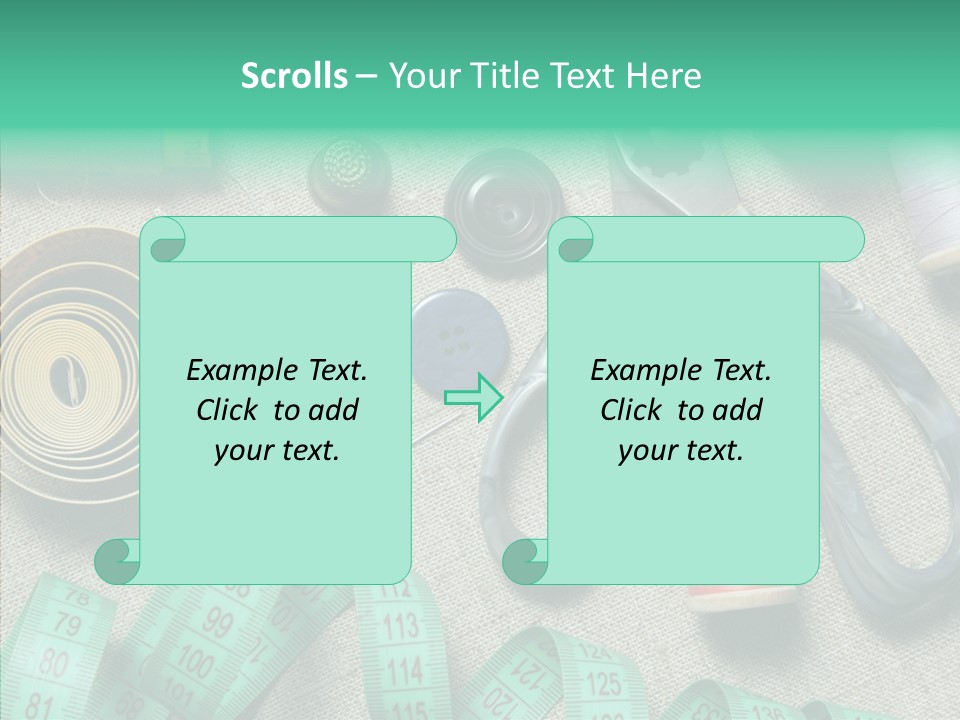 Plastic Tailor Thimble PowerPoint Template