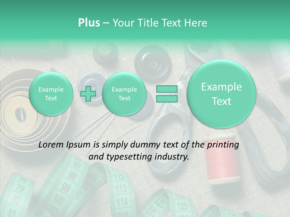 Plastic Tailor Thimble PowerPoint Template