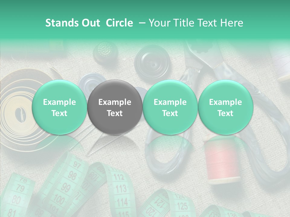 Plastic Tailor Thimble PowerPoint Template