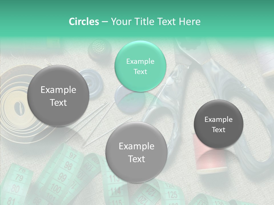 Plastic Tailor Thimble PowerPoint Template