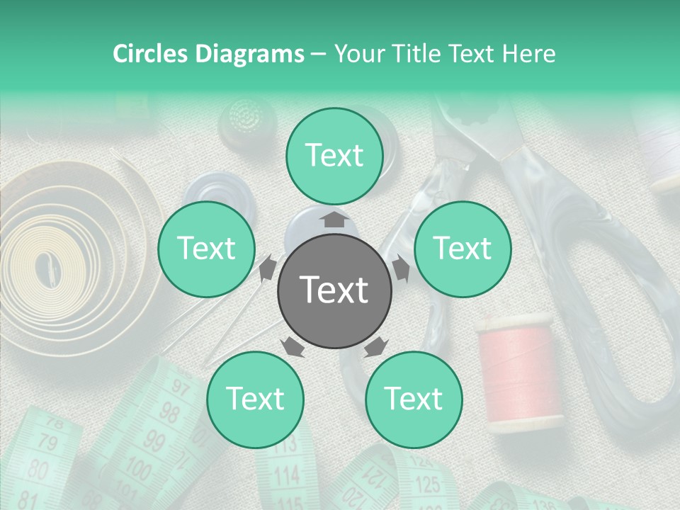 Plastic Tailor Thimble PowerPoint Template