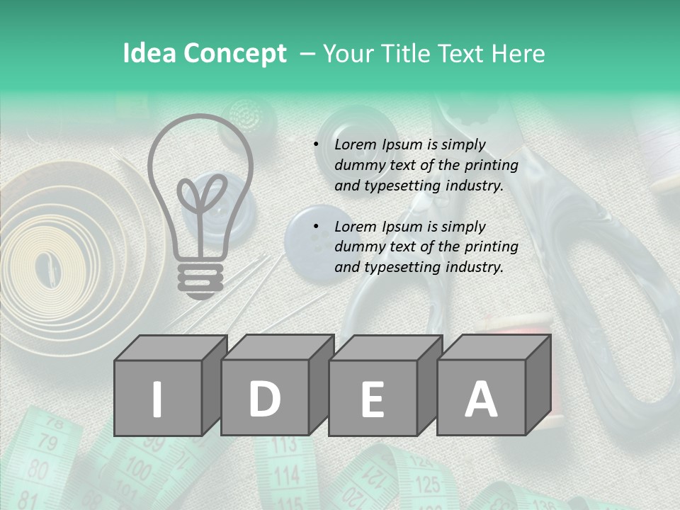 Plastic Tailor Thimble PowerPoint Template