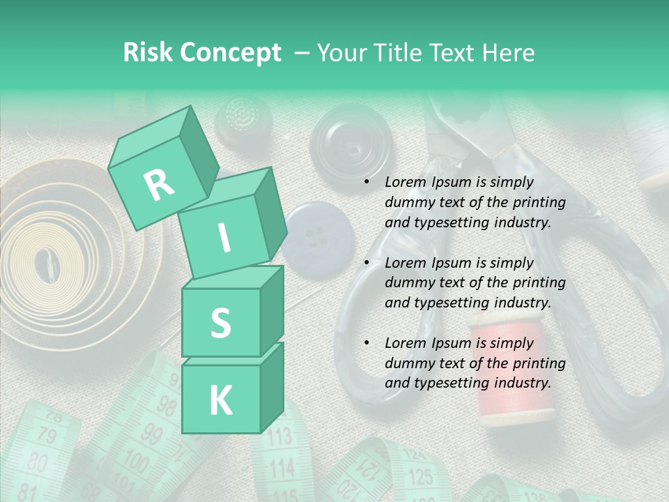 Plastic Tailor Thimble PowerPoint Template