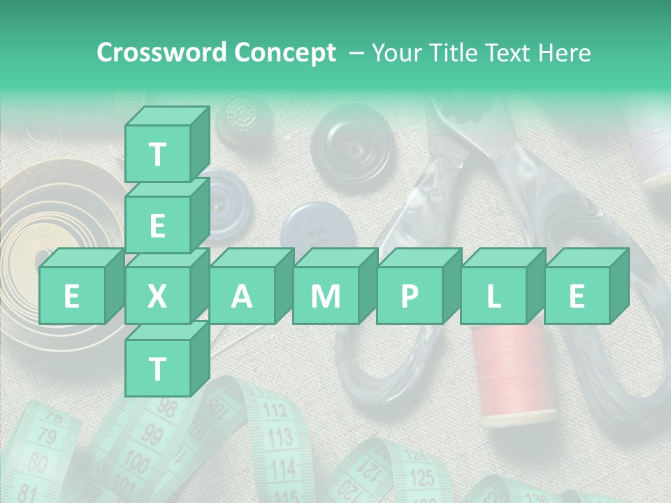 Plastic Tailor Thimble PowerPoint Template