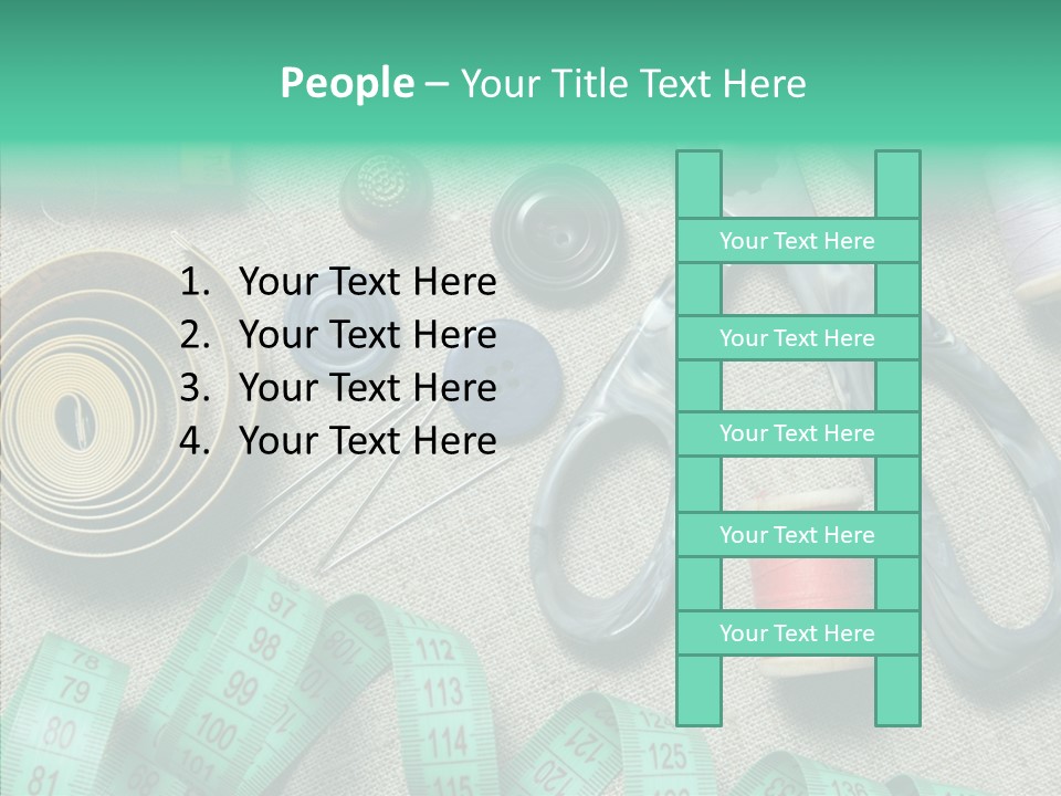 Plastic Tailor Thimble PowerPoint Template