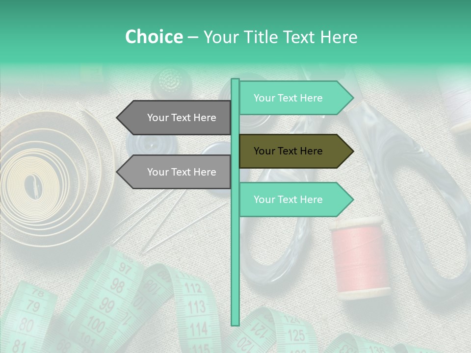 Plastic Tailor Thimble PowerPoint Template