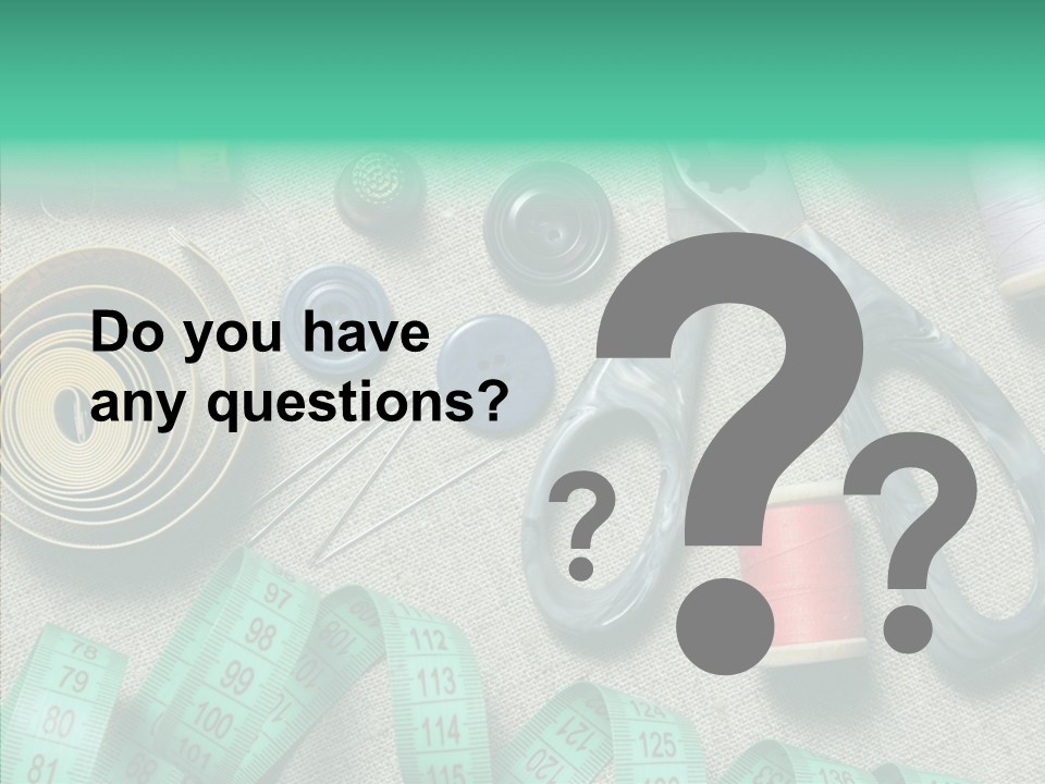 Plastic Tailor Thimble PowerPoint Template