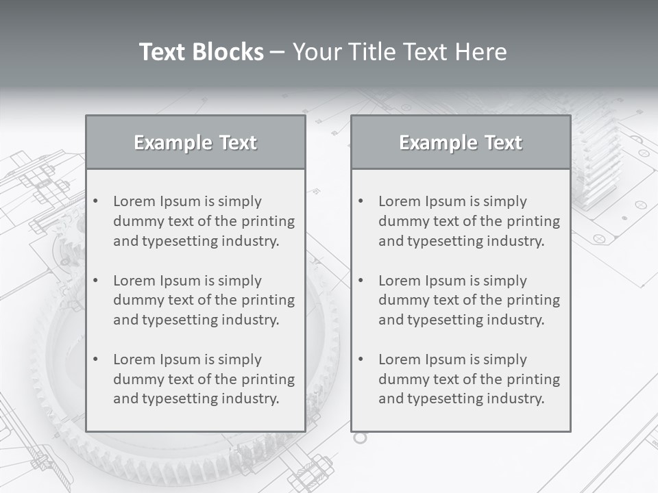 Cogwheel Relationship Industry PowerPoint Template