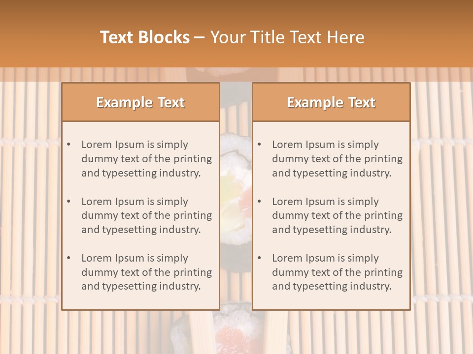 Sushi Seafood Dinner PowerPoint Template