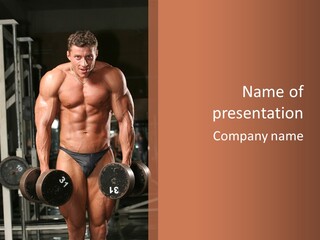 Man Sporty Black PowerPoint Template