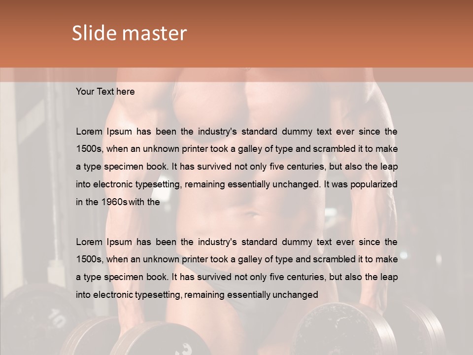 Man Sporty Black PowerPoint Template