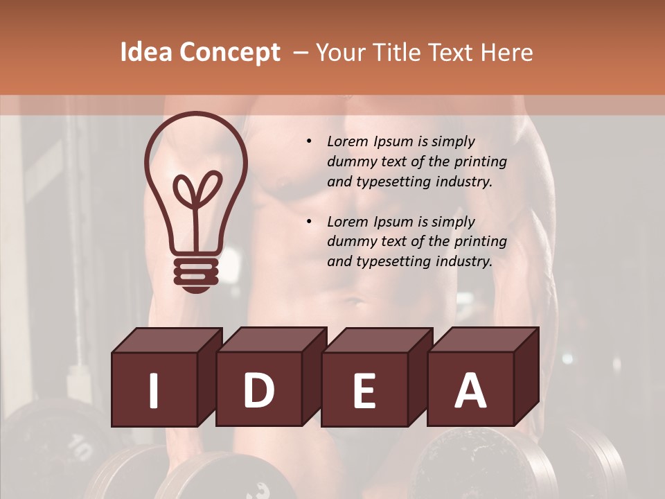 Man Sporty Black PowerPoint Template