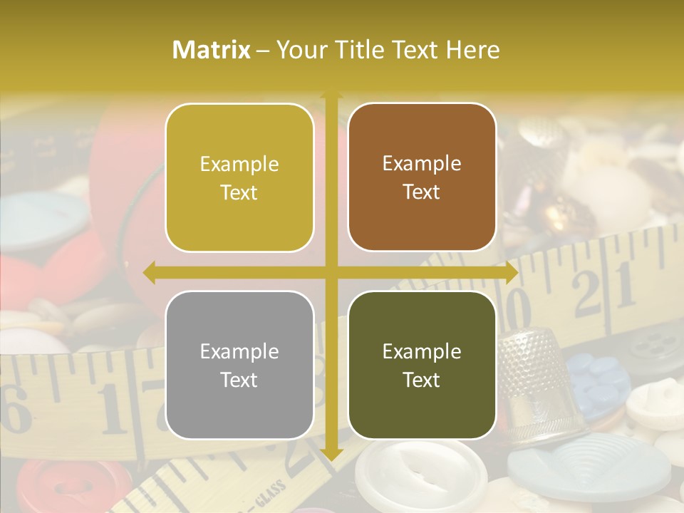 Crafts Thimble Fabric PowerPoint Template