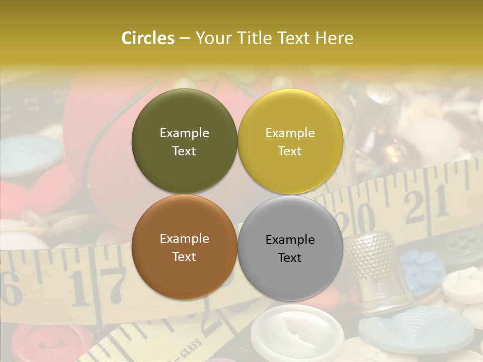 Crafts Thimble Fabric PowerPoint Template